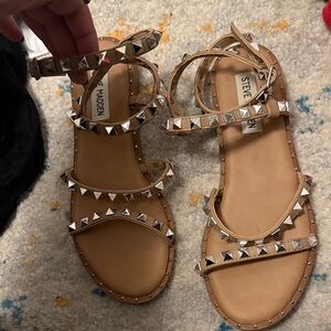 Steve Madden Beige Studded Sandals